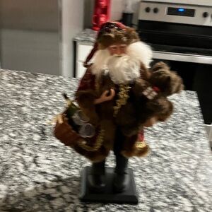 16 inches Christmas Santa Claus figure, red &gold